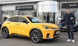 Lexus LBX Takumi long-term - header outside of a dealership